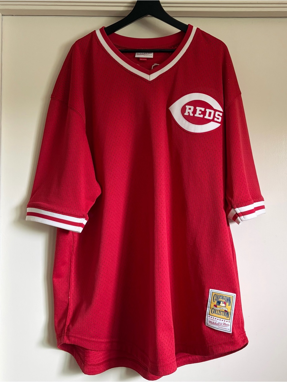 Vintage Mitchell & Ness Pete Rose Cincinnati Reds 1984 Mesh Jersey - Size 2XLT